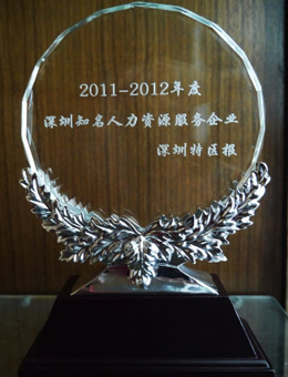 尚贤达猎头公司被评为<br>“2011年度人力资源诚信企业”